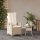 vidaXL Gartensessel mit Kissen Verstellbar Beige Poly Rattan