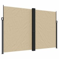 vidaXL Seitenmarkise Ausziehbar Beige 220x1200 cm