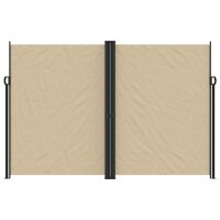 vidaXL Seitenmarkise Ausziehbar Beige 220x1200 cm