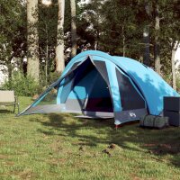 vidaXL Campingzelt 4 Personen Blau Wasserdicht