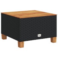 vidaXL 7-tlg. Garten-Sofagarnitur mit Kissen Schwarz Poly Rattan