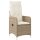 vidaXL Gartensessel mit Kissen Verstellbar Beige Poly Rattan