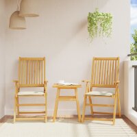 vidaXL Garten-Sitzkissen 2 Stk. Creme 45x45x2 cm Quadratisch