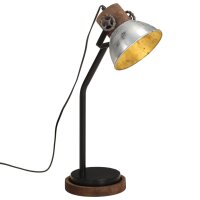 vidaXL Schreibtischlampe 25 W Vintage-Silber 18x18x60 cm E27