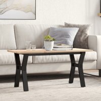 vidaXL Couchtisch Y-Gestell 90x40x45cm Massivholz Kiefer...