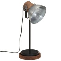 vidaXL Schreibtischlampe 25 W Vintage-Silber 17x17x50 cm E27