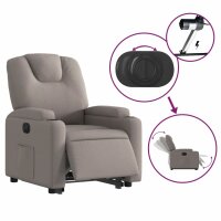 vidaXL Relaxsessel mit Aufstehhilfe Elektrisch Taupe Stoff