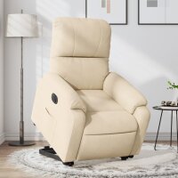 vidaXL Relaxsessel mit Aufstehhilfe Elektrisch Creme...