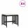 vidaXL Gartenhocker mit Kissen 4 Stk. Schwarz 41x41x36 cm Poly Rattan