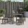 vidaXL Gartenhocker mit Kissen 4 Stk. Grau 41x41x36 cm Poly Rattan