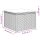 vidaXL Gartenhocker mit Kissen Hellgrau 55x55x37 cm Poly Rattan