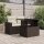 vidaXL Gartentisch mit Glasplatte Braun 100x55x73 cm Poly Rattan