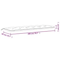 vidaXL Gartenbank-Auflage Melange Anthrazit 200x50x7 cm Stoff