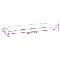 vidaXL Gartenbank-Auflage Melange Weinrot 150x50x7 cm Stoff