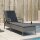 vidaXL Sonnenliege mit Auflage Grau 63x200x81 cm Poly Rattan