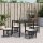 vidaXL Gartenhocker mit Kissen 4 Stk. Schwarz 41x41x36 cm Poly Rattan