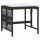 vidaXL Gartenhocker mit Kissen 4 Stk. Schwarz 41x41x36 cm Poly Rattan