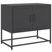 vidaXL TV-Schrank Schwarz 68,5x39x60,5 cm Stahl