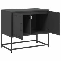 vidaXL TV-Schrank Schwarz 68,5x39x60,5 cm Stahl