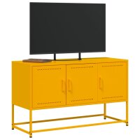 vidaXL TV-Schrank Senfgelb 100,5x39x60,5 cm Stahl