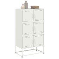 vidaXL Sideboard Wei&szlig; 68,5x38,5x123,5 cm Stahl