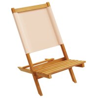 vidaXL Gartenst&uuml;hle 8 Stk. Klappbar Beige Stoff und Massivholz