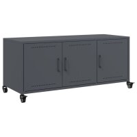 vidaXL TV-Schrank Anthrazit 100,5x39x43,5 cm Kaltgewalzter Stahl