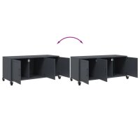 vidaXL TV-Schrank Anthrazit 100,5x39x43,5 cm Kaltgewalzter Stahl