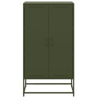 vidaXL Highboard Olivgr&uuml;n 68,5x38,5x123,5 cm Stahl