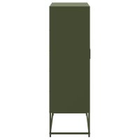 vidaXL Highboard Olivgr&uuml;n 68,5x38,5x123,5 cm Stahl