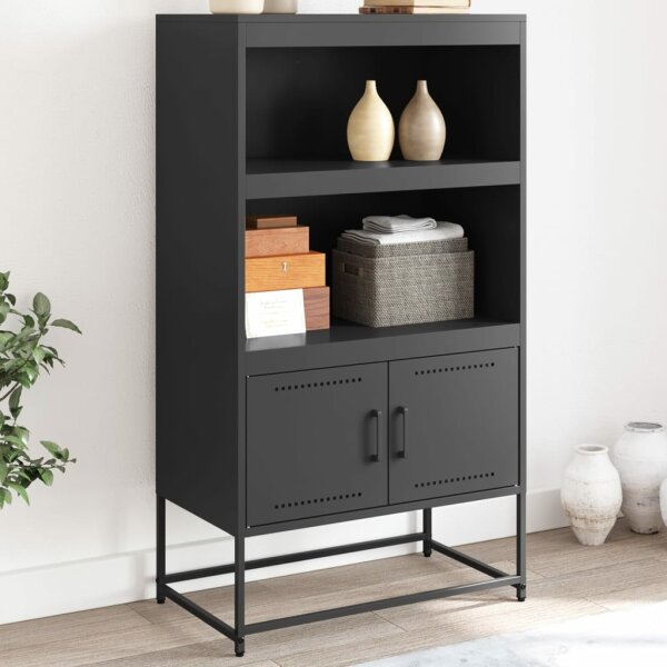 vidaXL Highboard Schwarz 68,5x38,5x123,5 cm Stahl