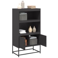 vidaXL Highboard Schwarz 68,5x38,5x123,5 cm Stahl