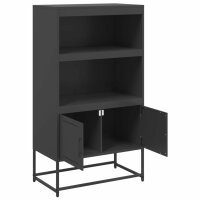 vidaXL Highboard Schwarz 68,5x38,5x123,5 cm Stahl