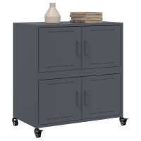 vidaXL Sideboard Anthrazit 68,5x39x72 cm Kaltgewalzter Stahl