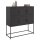 vidaXL Sideboard Schwarz 100,5x39x107 cm Kaltgewalzter Stahl