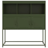 vidaXL Sideboard Olivgr&uuml;n 100,5x39x107 cm Kaltgewalzter Stahl