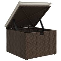 vidaXL 6-tlg. Garten-Sofagarnitur mit Kissen Braun Poly Rattan