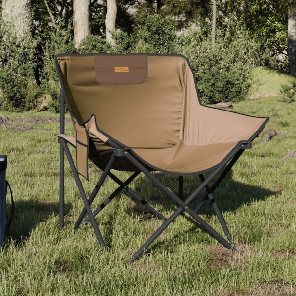 vidaXL Campingst&uuml;hle 2 Stk. mit Tasche Klappbar Braun