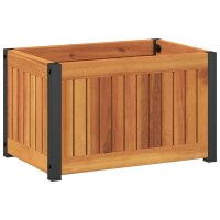 vidaXL Pflanzk&uuml;bel 45x30x27,5 cm Massivholz Akazie und Stahl