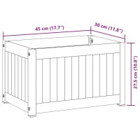 vidaXL Pflanzk&uuml;bel 45x30x27,5 cm Massivholz Akazie und Stahl