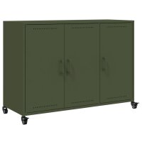 vidaXL Sideboard Olivgr&uuml;n 100,5x39x72 cm Kaltgewalzter Stahl