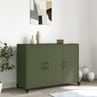 vidaXL Sideboard Olivgr&uuml;n 100,5x39x72 cm Kaltgewalzter Stahl