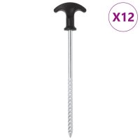 vidaXL Zeltheringe 12 Stk. 20 cm Ø7 mm Verzinkter...