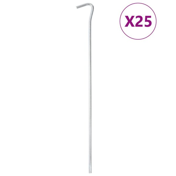 vidaXL Zeltheringe 25 Stk. 30 cm &Oslash;5 mm Verzinkter Stahl