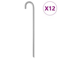 vidaXL Zeltheringe 12 Stk. 41,5 cm &Oslash;12 mm Verzinkter Stahl