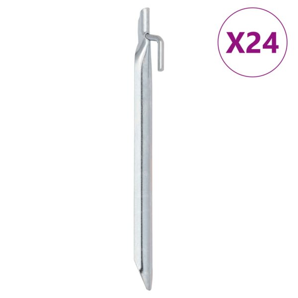 vidaXL Zeltheringe 24 Stk. V-Form 24 cm &Oslash;20 mm Verzinkter Stahl