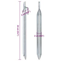 vidaXL Zeltheringe 24 Stk. V-Form 24 cm &Oslash;20 mm Verzinkter Stahl