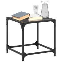 vidaXL Couchtisch mit Glasplatte Schwarz Transparent...