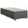 vidaXL Boxspringbett mit Matratze Dunkelgrau 80x200 cm Stoff