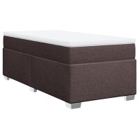 vidaXL Boxspringbett mit Matratze Dunkelbraun 90x200 cm Stoff